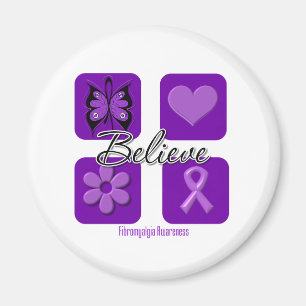 Believe Inspirations Fibromyalgia Awareness Magnet
