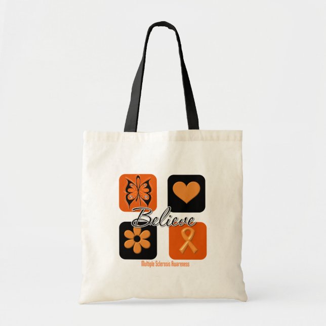 Believe Inspirations Multiple Sclerosis Tote Bag (Front)