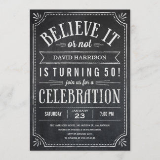 Believe it or Not Birthday Party Invitations