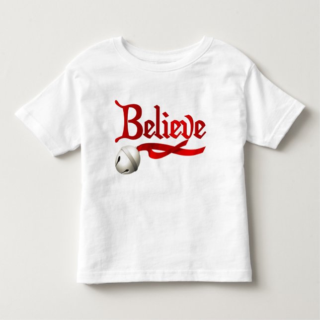 Believe Jingle Bell Toddler T-Shirt (Front)