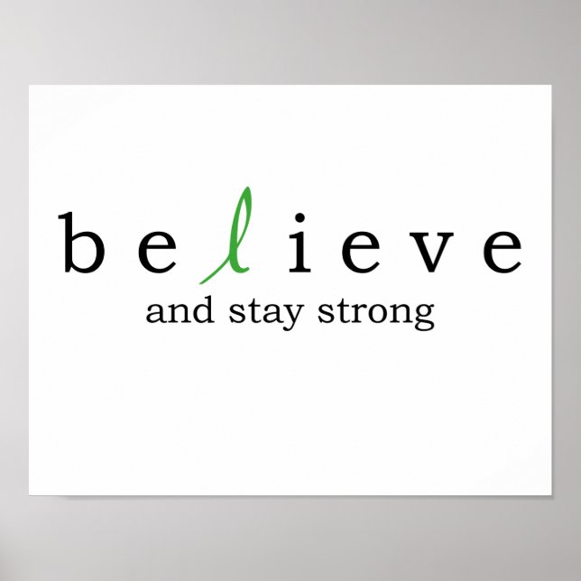 Believe Kidney Cancer Poster (Front)