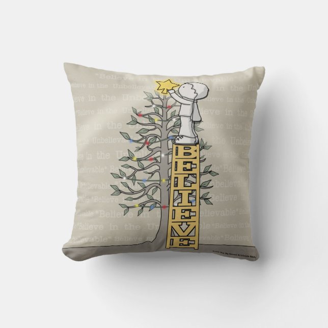 Believe Ladder -Christmas Tree Cushion (Front)