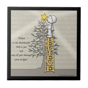 Believe Ladder -Christmas Tree Tile