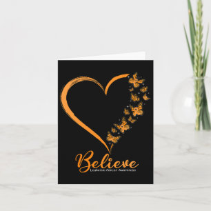 Believe Leukaemia Awareness Orange Ribbon Card