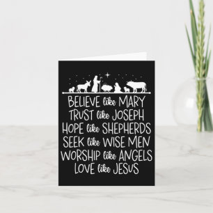 Believe Like Mary Trust Like Joseph Praying Christ Card