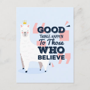 Believe Llama Postcard