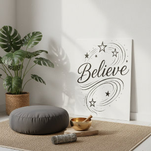 Believe Magical Stars - Boho Celestial Poster