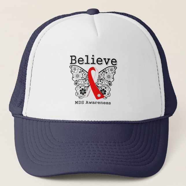 Believe MDS Awareness Trucker Hat (Front)