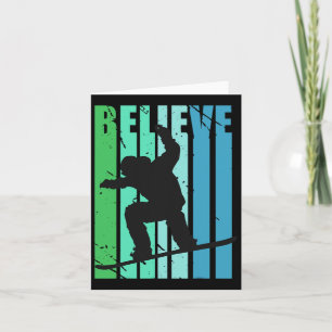 Believe Mens Snowboarding Snow Ski Skiing Motivati Card