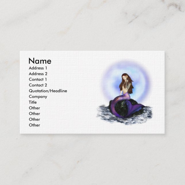 Believe Mermaid Business Card (Front)
