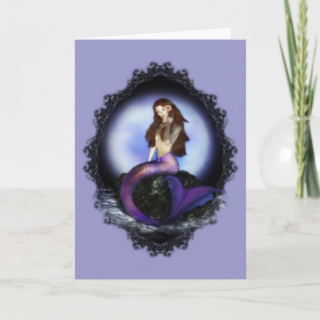 Believe Mermaid Greeting Card (Front)