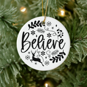 Believe Modern Ceramic Tree Decoration
