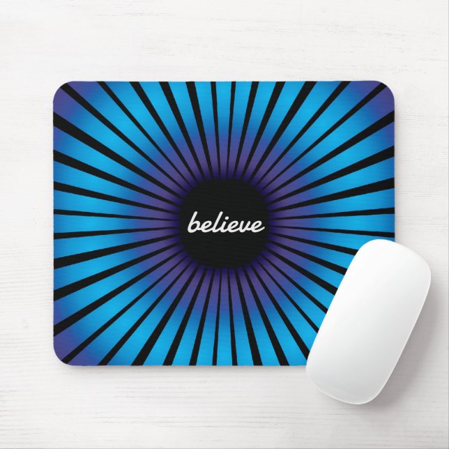 Believe on Neon Optical Illusion  Mouse Pad (With Mouse)