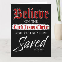 Believe on The Lord Jesus Christ Be Saved Faith