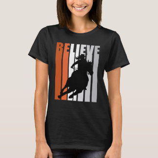 Believe Orange Cowgirl Southern Girls Western Hors T-Shirt