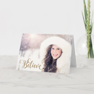 Believe Photo Christmas Card