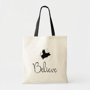 BELIEVE-Pig Among The Stars Tote Bag