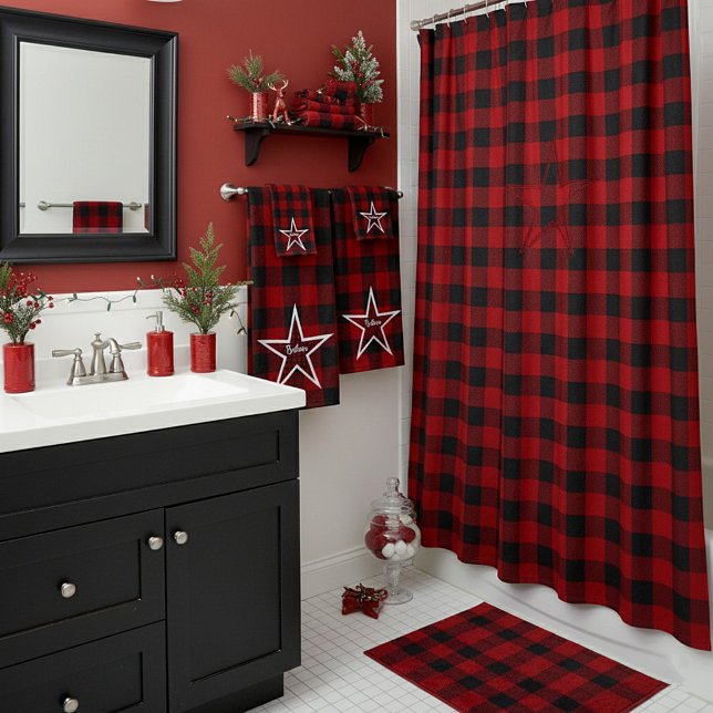 Believe plaid star bath towel set (Creator Uploaded)