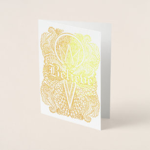 Believe - Positive Statement Quote Foil Card