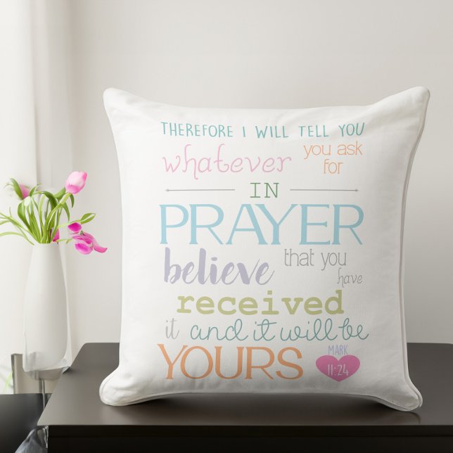 believe prayer mark 11-24 cushion (Creator Uploaded)