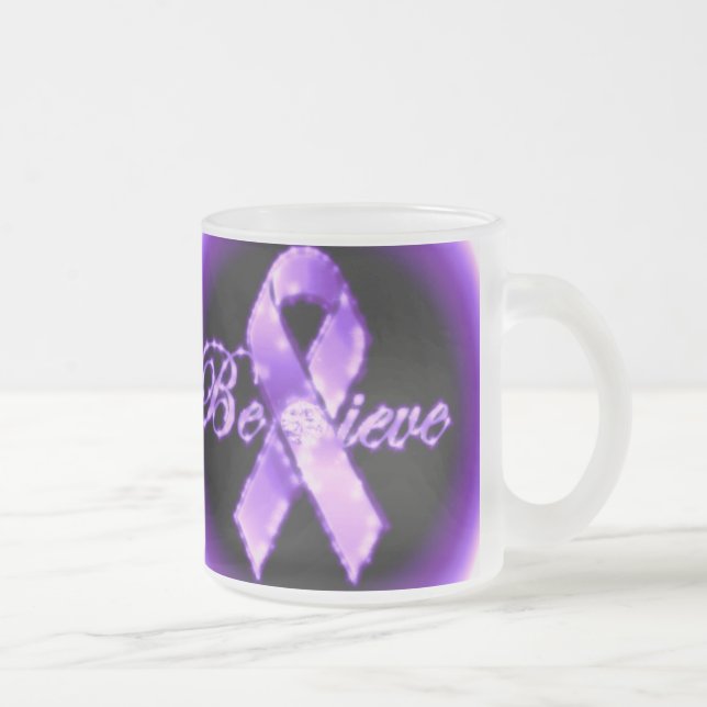 Believe Purple Ribbon Awareness Mug (Right)