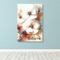 Believe Quote and Cosmos Flowers