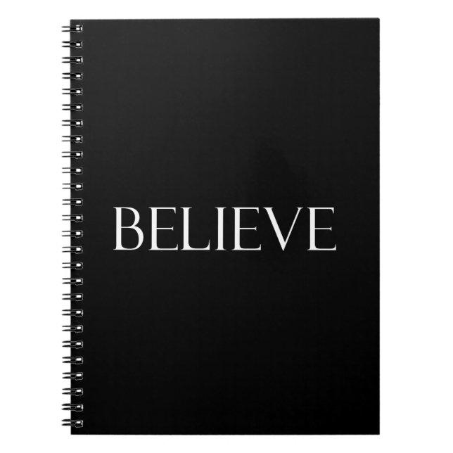Believe Quotes Inspirational Faith Quote Spiral Notebook (Front)