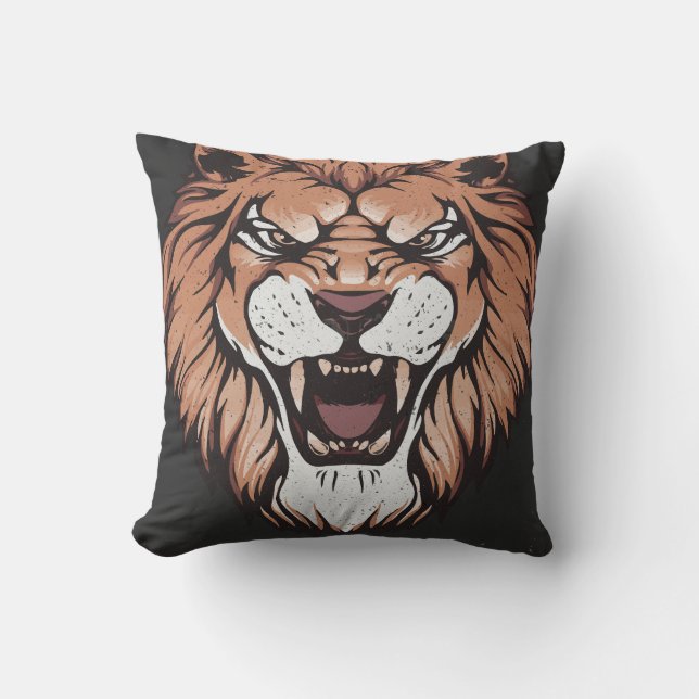 Believe Roaring Lion Motivational  Cushion (Front)