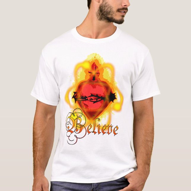 Believe Sacred Heart T-Shirt (Front)