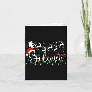 Believe Santa Claus Believe Christmas Matching Paj Card