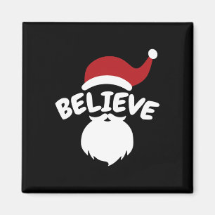 Believe Santa Cute Christmas Magnet