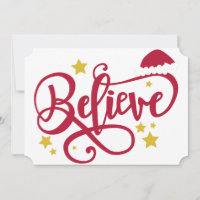 Believe santa hat