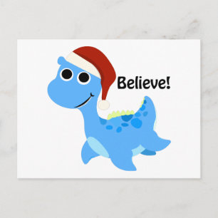 Believe! Santa Nessie Holiday Postcard