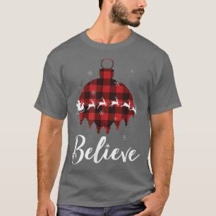 BELIEVE, SANTA SLEIGH AND REINDEER IN THE SNOW, XM T-Shirt