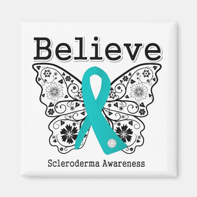 Believe Scleroderma Awareness Magnet (Front)