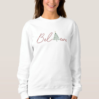 Believe Script Tree  Sweatshirt