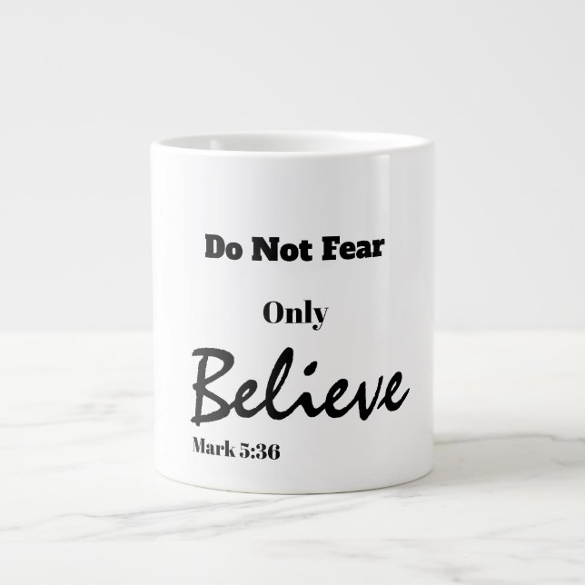 Believe Scripture Jumbo Mug (Front)