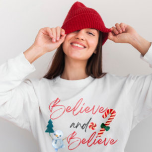 Believe snowmn marry christmas sweatshirt