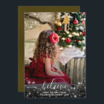 Believe - Sparkle Stars Photo Gold Christmas Holiday Card<br><div class="desc">This simple Christmas card features your photo surrounded by a bounty of sparkling stars. The caption at the bottom reads "believe" and there is space for a short greeting and signature. Classy and elegant way to send holiday greetings. The back features a rich mottled dark gold pattern.</div>