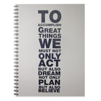 believe spiral notebook