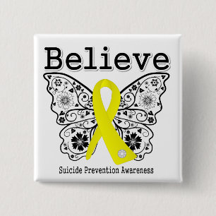 Believe Suicide Prevention Awareness 15 Cm Square Badge