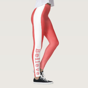 Believe,   tangerine coloured gym leggings