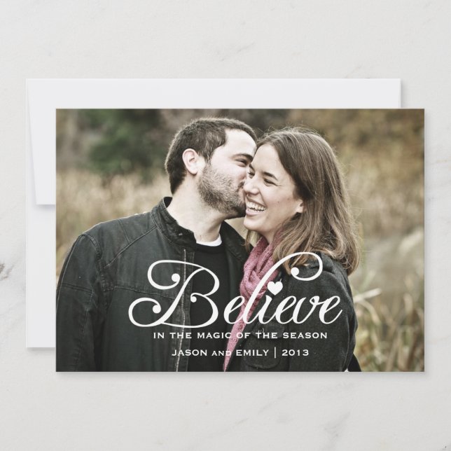 BELIEVE | The Magic of Christma Holiday Photo Card (Front)