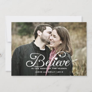 BELIEVE   The Magic of Christma Holiday Photo Card
