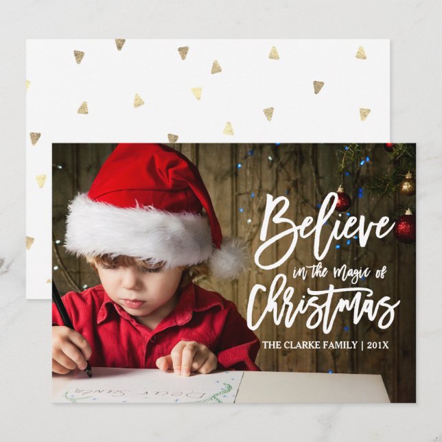 Believe | The Magic of Christmas Holiday Card (Front/Back)