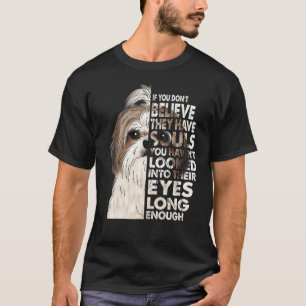 Believe They Have Souls Vintage Shih Tzu Face Dog  T-Shirt
