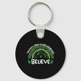 Believe _ Traumatic Brain Injury Awareness Month  Key Ring