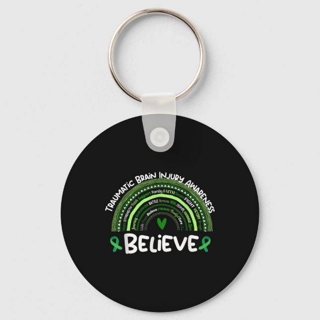 Believe _ Traumatic Brain Injury Awareness Month  Key Ring (Front)