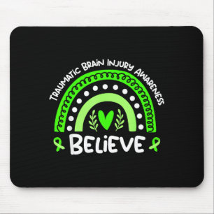Believe traumatic brain injury awareness month  mouse pad