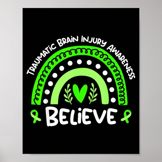 Believe traumatic brain injury awareness month  poster (Front)